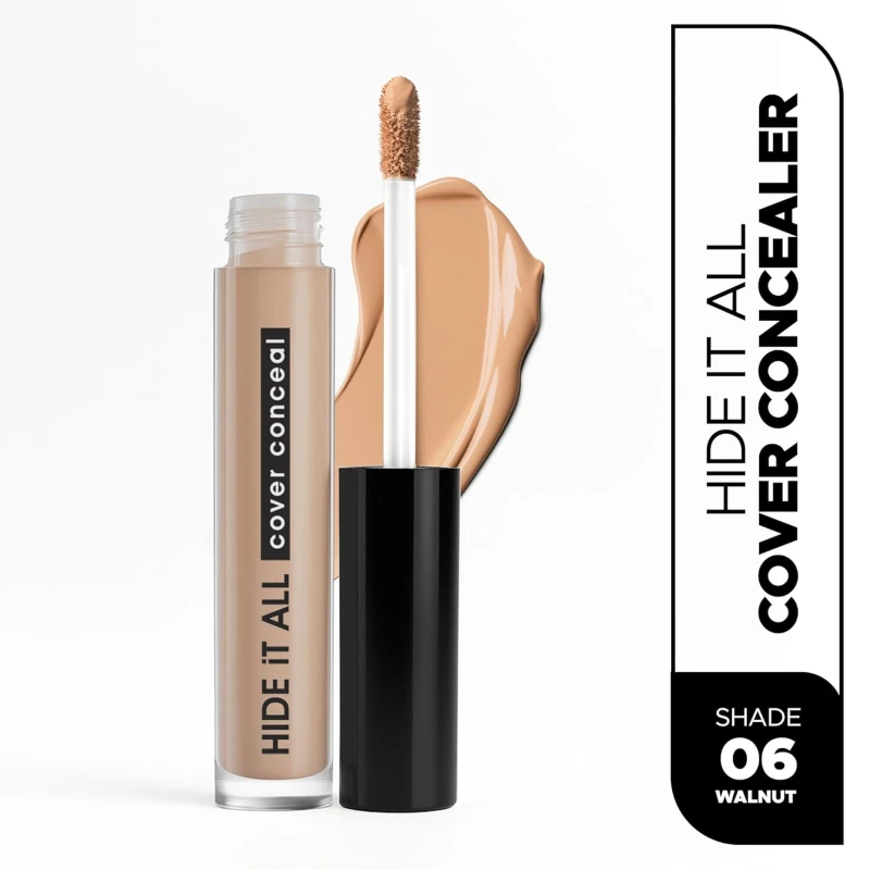 Hilary Rhoda Hide It All Cover Conceal | Conceals Masks, Scars & Dark Circles | High Coverage Concealer | With Shea Butter | Matte Finish | Cruelty-Free & Vegan - 3.7ml (Walnut - Shade 6) - Thumbnail 3